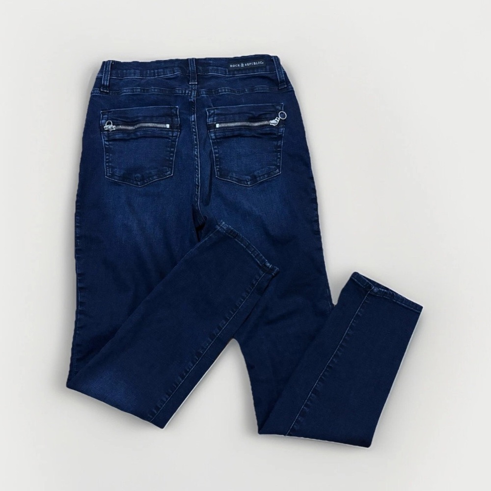 Rock & Republic Women’s Skinny Jeans Berlin Dark Wash Stretch Sz 10M